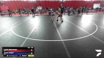 126 lbs Cons. Round 2 - Cade Birchman, WI vs Evan Fahey, WI