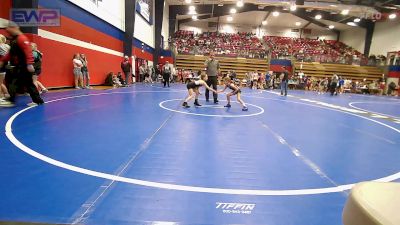 52-57 lbs Rr Rnd 1 - Kynlee Cary, Owasso Takedown Club vs Savina Burgo, Team Tulsa Wrestling Club