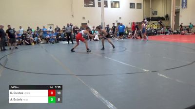 145 lbs Rr Rnd 2 - Greyden Gustas, HS Camp Reynolds vs Jonah Erdely, HS Hutchy Hammers