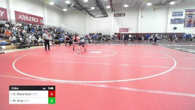 175 lbs Round Of 32 - Christopher Robertson, Ledyard vs Maxwell Gray, Griswold/Wheeler