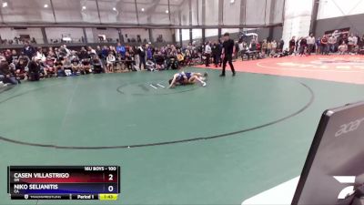 100 lbs Quarterfinal - Casen Villastrigo, OR vs Niko Selianitis, CA