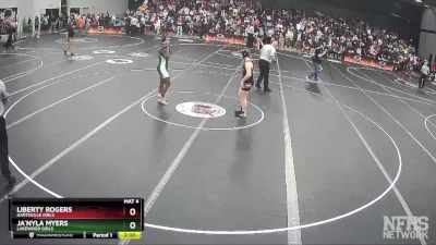 Girls 152 lbs Cons. Round 1 - Ja`Nyla Myers, Lakewood Girls vs Liberty Rogers, Hartsville Girls