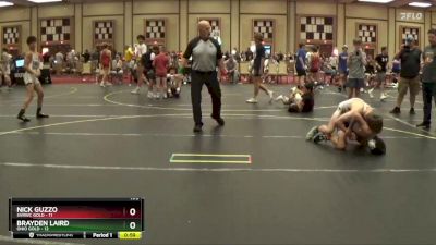 100 lbs Round 5 (6 Team) - Brayden Laird, Ohio Gold vs Nick Guzzo, SVRWC Gold