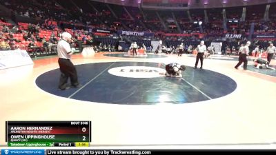 3A 160 lbs Quarterfinal - Owen Uppinghouse, Quincy (Sr.) vs Aaron Hernandez, Arlington Heights (Hersey)