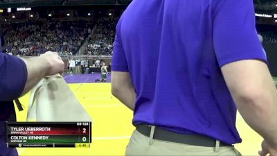 D3-126 lbs Cons. Round 1 - Tyler Ueberroth, Swan Valley HS vs Colton Kennedy, Hopkins HS