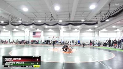 184 lbs Champ. Round 1 - Leonardo Galasso, Indiana Tech vs Porter Keevers, Indianapolis