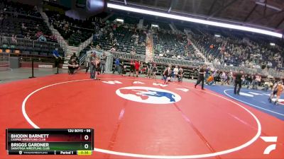 98 lbs Champ. Round 1 - Briggs Gardner, Saratoga Wrestling Club vs Bhodin Barnett, Casper Wrestling Club