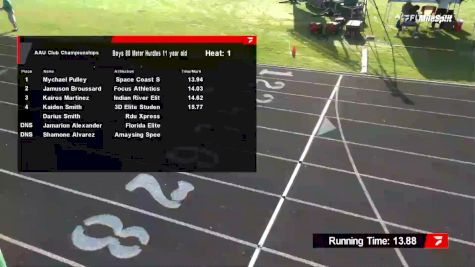 Youth Men's 100m, Finals 2 - Age 11