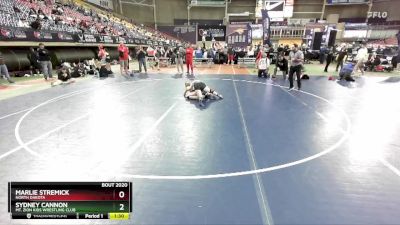 124 lbs Champ. Round 2 - Marlie Stremick, North Dakota vs Sydney Cannon, Mt. Zion Kids Wrestling Club