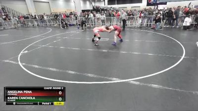 130 lbs Champ. Round 2 - Angelina Pena, Michigan vs Karen Canchola, Illinois