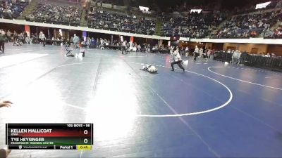 56 lbs Semifinal - Tye Heysinger, McDominate Training Center vs Kellen Mallicoat, Iowa