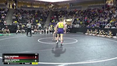 175 lbs Consolation Wb - Brock Kleitsch, Wapsie Valley vs Beau Kaufman, Lake Mills