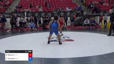 57 kg Cons 16 #2 - Dedrick Navarro, Team Idaho Wrestling Club vs Kody Tanimoto, Spartan Mat Club