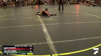 75/82 Quarterfinal - Lukas Kramer, SEPA vs Daylen Flores, Smyrna Little Wrestlers