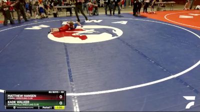 49 lbs Quarterfinal - Matthew Hansen, Powell Wrestling Club vs Kade Walker, Diamondville Wrestling Club