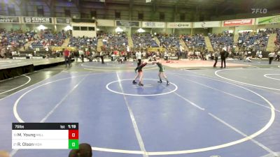 75 lbs Round Of 32 - Merik Young, Milliken Middle School vs Robert Olson, Highland Middle School