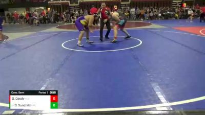 250 lbs Cons. Semi - Darrell Sunchild, Pioneer Wrestling Club vs Owen Coody, Rapid City Stevens