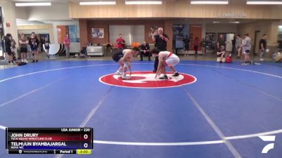 220 lbs Champ. Round 1 - John Drury, Tech Squad Wrestling Club vs Telmuun Byambajargal, Nova WC