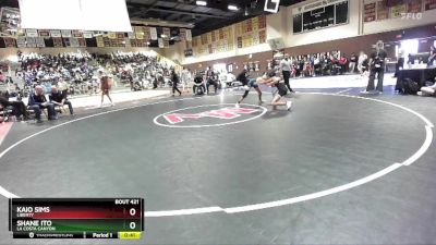 106 lbs Cons. Round 2 - Shane Ito, La Costa Canyon vs Kaio Sims, Liberty