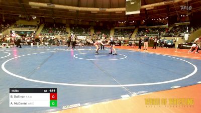 110 lbs Quarterfinal - Brynlyn Sullivan, R.A.W. vs Allison McDaniel, Wrecking Crew Wrestling Club