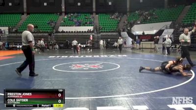 120 lbs Quarterfinal - PRESTON JONES, Alexandria HS vs Cole Snyder, Scottsboro