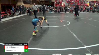 52 lbs Cons. Round 3 - Kane Griekspoor, Wichita Blue Knights vs Jordy Hawkins, Trailhands