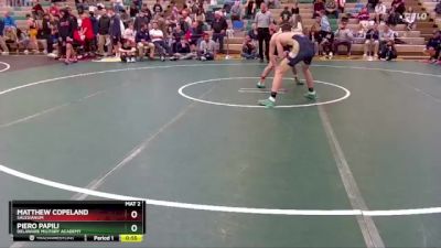 138 lbs Cons. Semi - Matthew Copeland, Salesianum vs Piero Papili, Delaware Military Academy