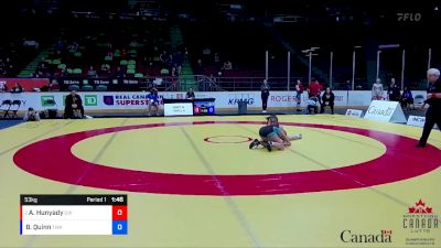 53kg Round 4 - Ava Hunyady, Guelph WC vs Beth Quinn, Takedown Wrestling Academy