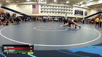 215 lbs Quarterfinal - Nick Schaal, Green vs Cody Bendau, Highland (Medina)