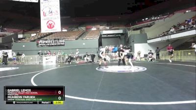 150 lbs Semifinal - Gabriel Lemos, Temecula Valley High School Wrestling vs Muhibdin Farukh, Swamp Monsters Wrestling Club