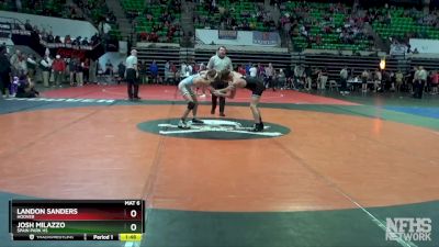 7A 126 lbs Quarterfinal - Josh Milazzo, Spain Park HS vs Landon Sanders, Hoover