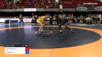 70 kg Quarterfinal - Jaden Van Maanen, Bison Wrestling Club vs Jacori Teemer, Sunkist Kids Wrestling Club