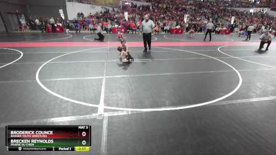 60 lbs Champ. Round 1 - Brecken Reynolds, Prairie Du Chien vs Broderick Counce, Badger Youth Wrestling