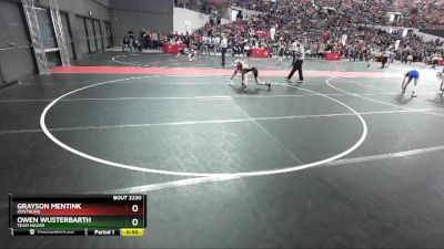 85 lbs Champ. Round 2 - Owen Wusterbarth, Team Nazar vs Grayson Mentink, Oostburg