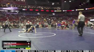 1A-152 lbs Quarterfinal - Maddox Nelson, Underwood vs Preston Prazak, Central Springs