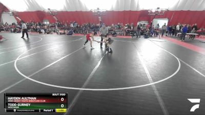 102 lbs Quarterfinal - Todd Gurney, Wisconsin vs Hayden Aultman, Iowa-Grant Youth Wrestling Club