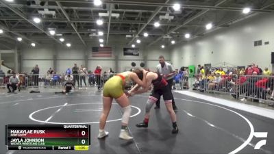 140 lbs Quarterfinal - Makaylae Rusk, Fort Scott vs Jayla Johnson, Wichita Wrestling Club