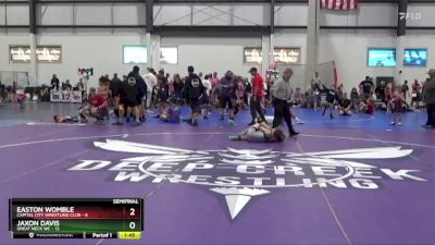 65 lbs Semis (4 Team) - Jaxon Davis, GREAT NECK WC vs Easton Womble, CAPITAL CITY WRESTLING CLUB