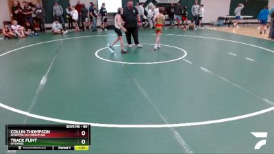 80 lbs Cons. Round 1 - Collin Thompson, Riverton USA Wrestling vs Track Flint, Wyoming