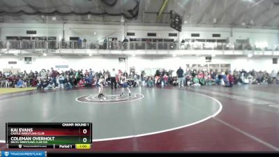 53 lbs Champ. Round 1 - Kai Evans, Castle Wrestling Club vs Coleman Overholt, Delta Wrestling Club Inc.