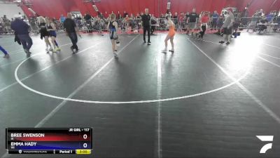 117 lbs Quarterfinal - Bree Swenson, IA vs Emma Hady, WI