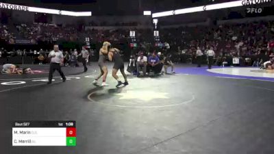 195 lbs Semifinal - Mark Marin, Clovis (CS) vs Coby Merrill, Gilroy (CC)