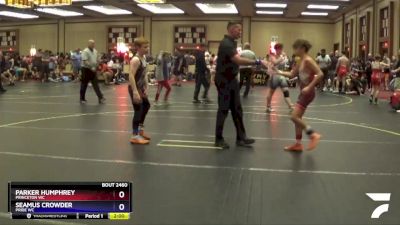 91 lbs 5th Place Match - Parker Humphrey, Princeton WC vs Seamus Crowder, Pride WC