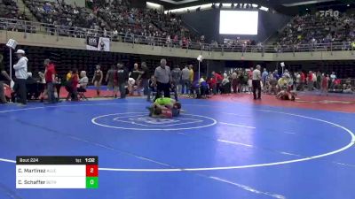 85 lbs Round Of 16 - Camren Martinez, Allentown, PA vs Caleb Schaffer, Bethel, PA