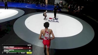 132 lbs Cons. Round 2 - Noah Espitia, California vs Keanu Perez, El Camino SSF High School Wrestling