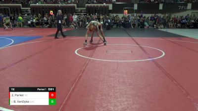 116 lbs Quarterfinal - Blaine VanDyke, Conrad Wrestling Club vs Zan Parker, 208 Badgers