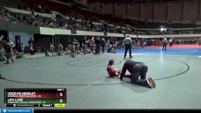 40 lbs Quarterfinal - Jocelyn Hensley, Guerrilla Wrestling (GWA) vs Levi Luke, Poquoson Athletic Association