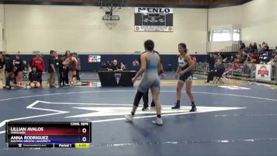 130 lbs Cons. Semi - Lillian Avalos, Vanguard vs Anna Rodriguez, Eastern Oregon University