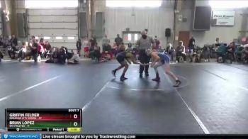 96 lbs Round 2 (8 Team) - Griffin Felder, Railroad City Riders vs Brian Lopez, 84 Athletes