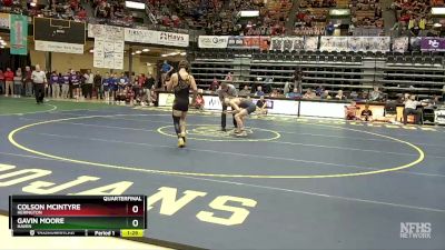 132 lbs Quarterfinal - Colson McIntyre, Herington vs Gavin Moore, Haven